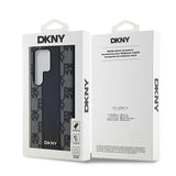DKNY læder krydsede Mono mønster MagSafe Case til Samsung Galaxy S24 Ultra - sort