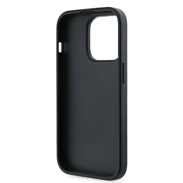 Karl Lagerfeld Diagonal Quilted Script case for iPhone 13 Pro Max - black