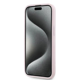 Karl Lagerfeld Diagonal Quilted Script case for iPhone 15 Plus / 14 Plus - pink