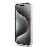 Karl Lagerfeld Diagonal Quilted Script case for iPhone 15 Pro Max - pink