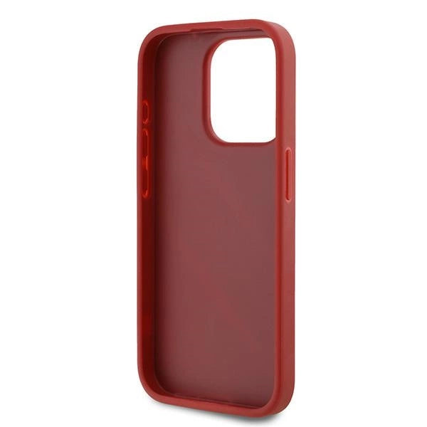Karl Lagerfeld Diagonal Quilted Script case for iPhone 15 Pro Max - red
