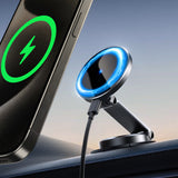 Joyroom JR-ZS408 magnetic holder with 15W inductive charger for car cockpit - black