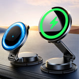 Joyroom JR-ZS408 magnetic holder with 15W inductive charger for car cockpit - black