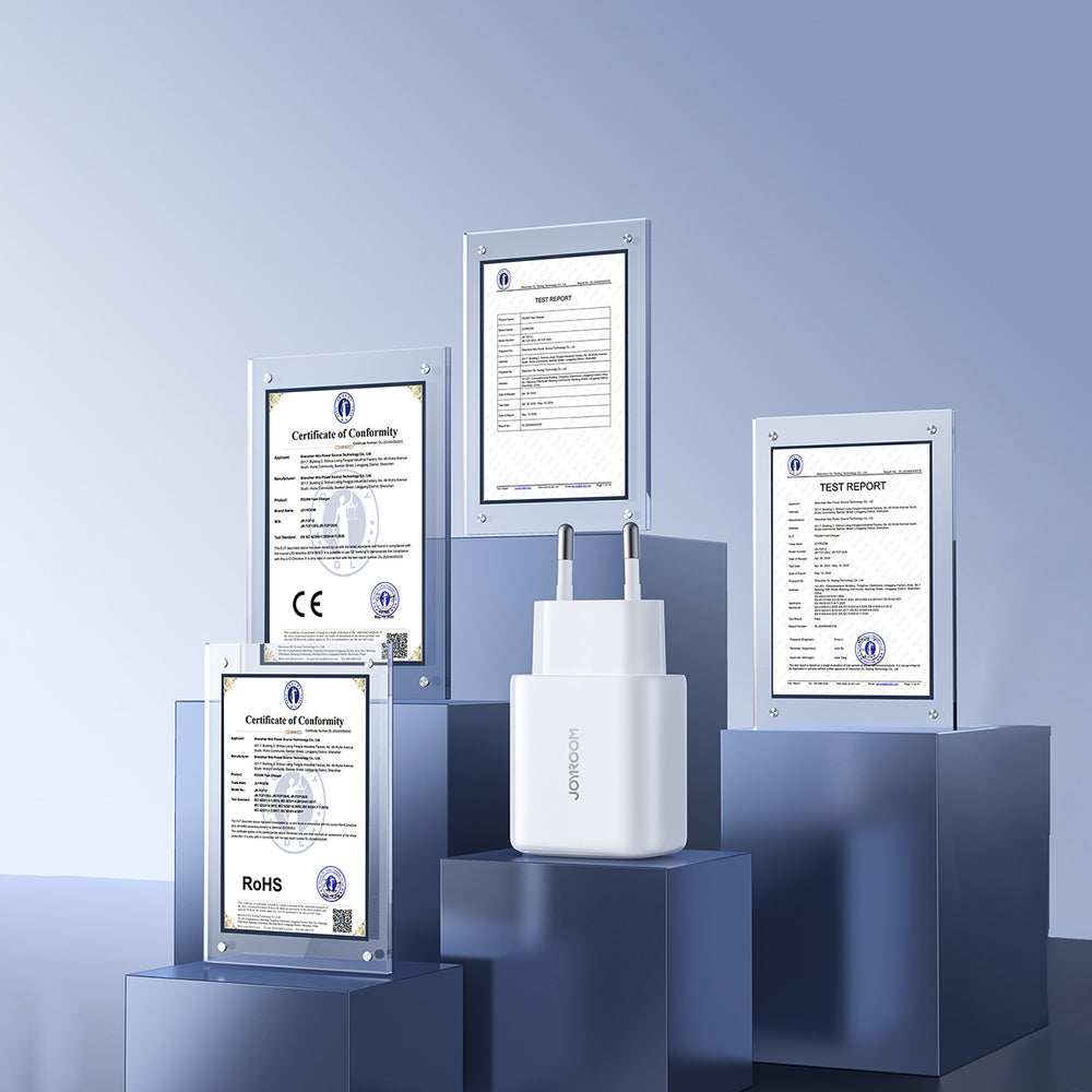 Joyroom JR-TCF12 strømoplader 2x USB-C 20W PD / QC 3.0 - hvid