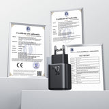 Joyroom JR-TCF13 netværksoplader USB-C / USB-A 25W SFC / PPS / PD - sort