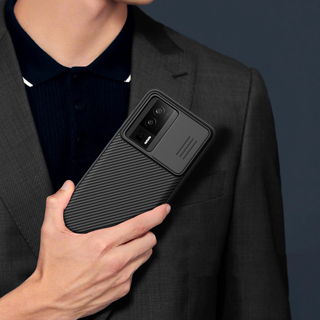 Nillkin CamShield Pro Case til Xiaomi Redmi K60 / K60 Pro / Poco F5 Pro - sort