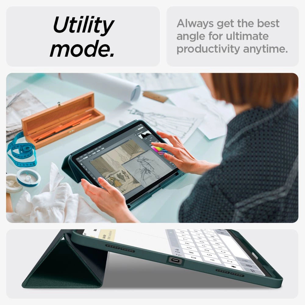 Spigen Urban Fit iPad Air 13" 2024 Case - Grøn