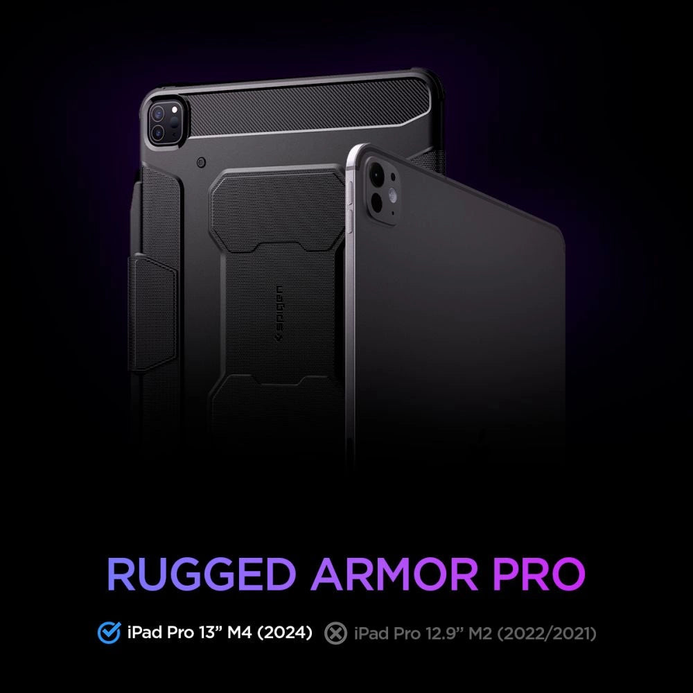 Spigen Rugged Armor Pro Case til iPad Pro 13" 2024 - sort