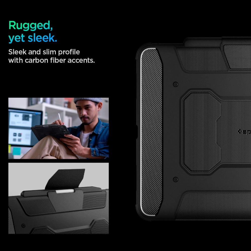 Spigen Rugged Armor Pro Case til iPad Pro 13" 2024 - sort