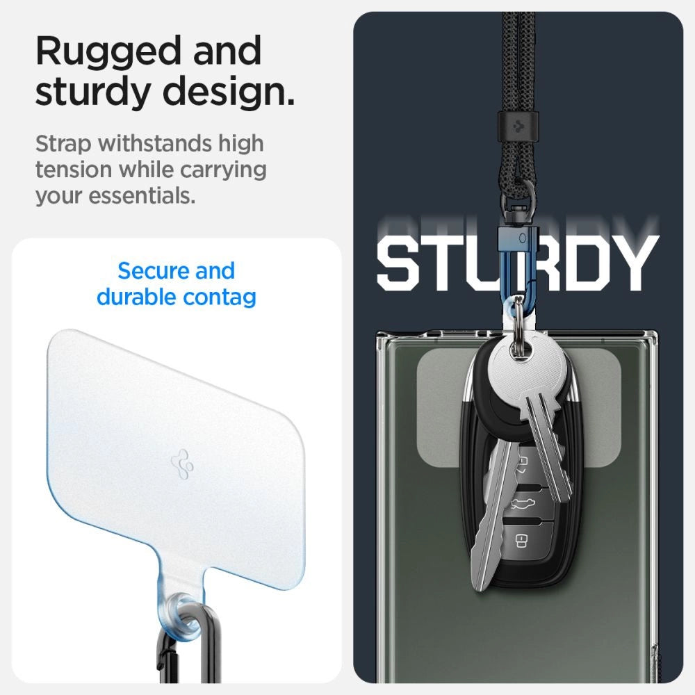 Spigen Universal Strap Set Lanyard og Pendant - sort