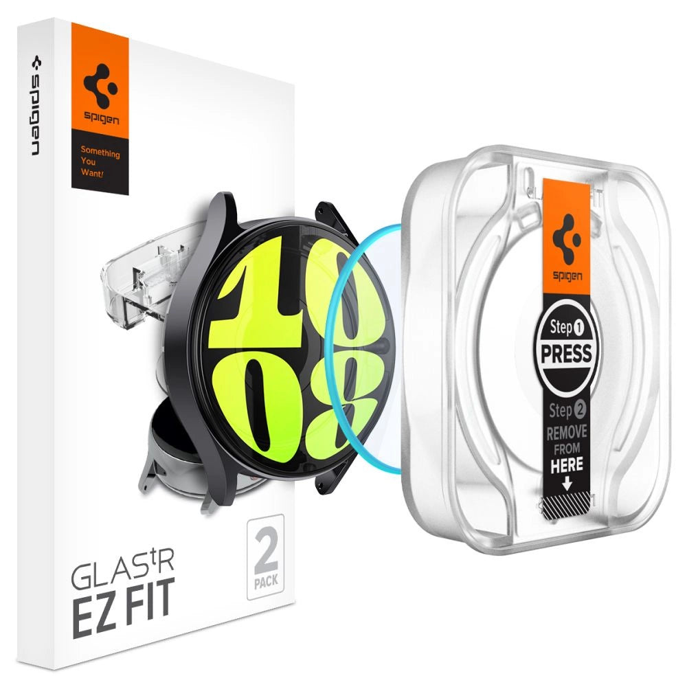 Spigen Glas.tR EZ Fit hærdet glas til Samsung Galaxy Watch 7 (40 mm) - 2 stk.