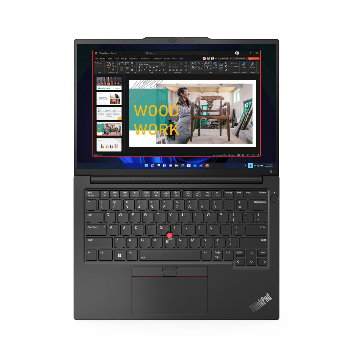 Lenovo ThinkPad E14 Gen 5 (AMD) AMD Ryzen™ 3 7330U Laptop 35,6 cm (14") WUXGA 8 GB DDR4-SDRAM 256 GB SSD Wi-Fi 6 (802.11ax) Windows 11 Pro Sort Nordisk