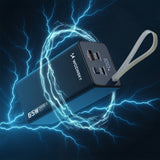 Powerbank Wozinsky K65+ 65W 30000mAh 2x USB-C, 1x USB-A 65W - gray