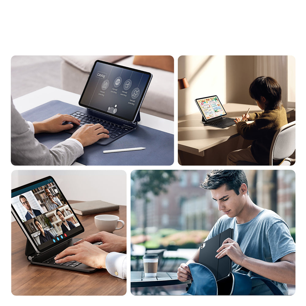 Dux Ducis Keyboard (MK Series) Case with Bluetooth Keyboard for iPad Pro 11" 2024 - Black
