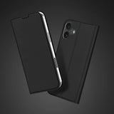 Dux Ducis Skin Pro iPhone 16 Plus Case with Flip and Card Slot - Black