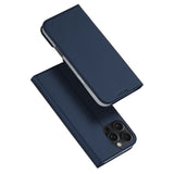 Dux Ducis Skin Pro iPhone 16 Pro Max Case with Flip and Card Slot - Blue
