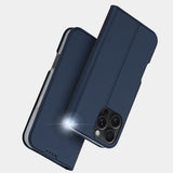 Dux Ducis Skin Pro iPhone 16 Pro Max Case with Flip and Card Slot - Blue