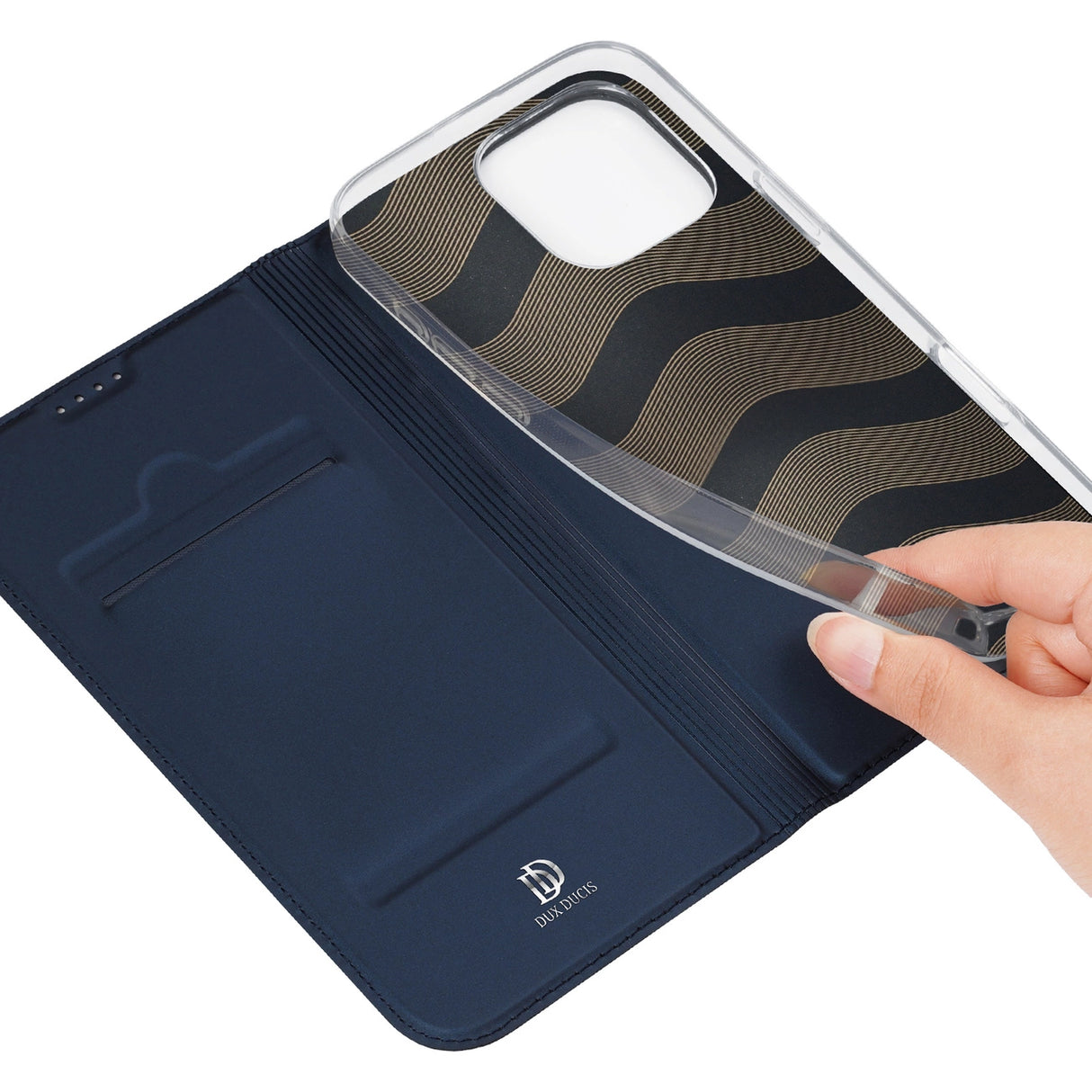 Dux Ducis Skin Pro iPhone 16 Pro Max Case with Flip and Card Slot - Blue