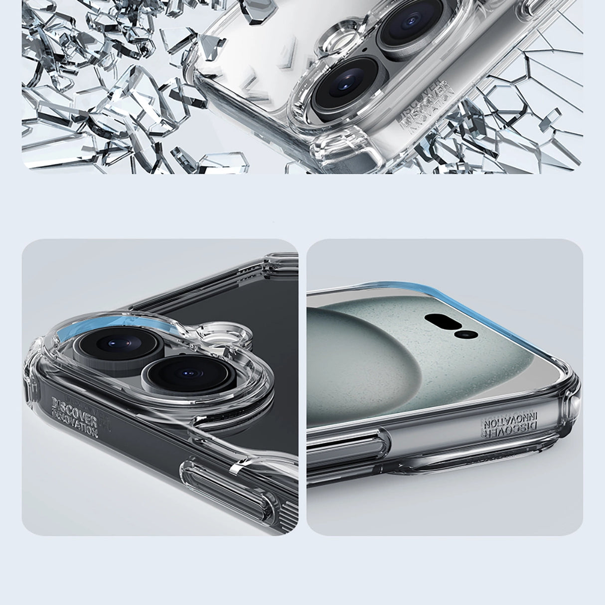 Nillkin Nature Pro Case til iPhone 16 - gennemsigtig og hvid