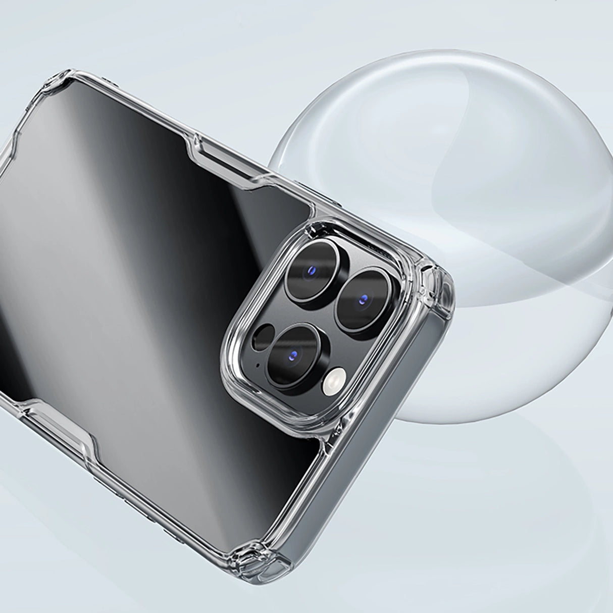 Nillkin Nature Pro Case til iPhone 16 Pro Max - gennemsigtig og hvid