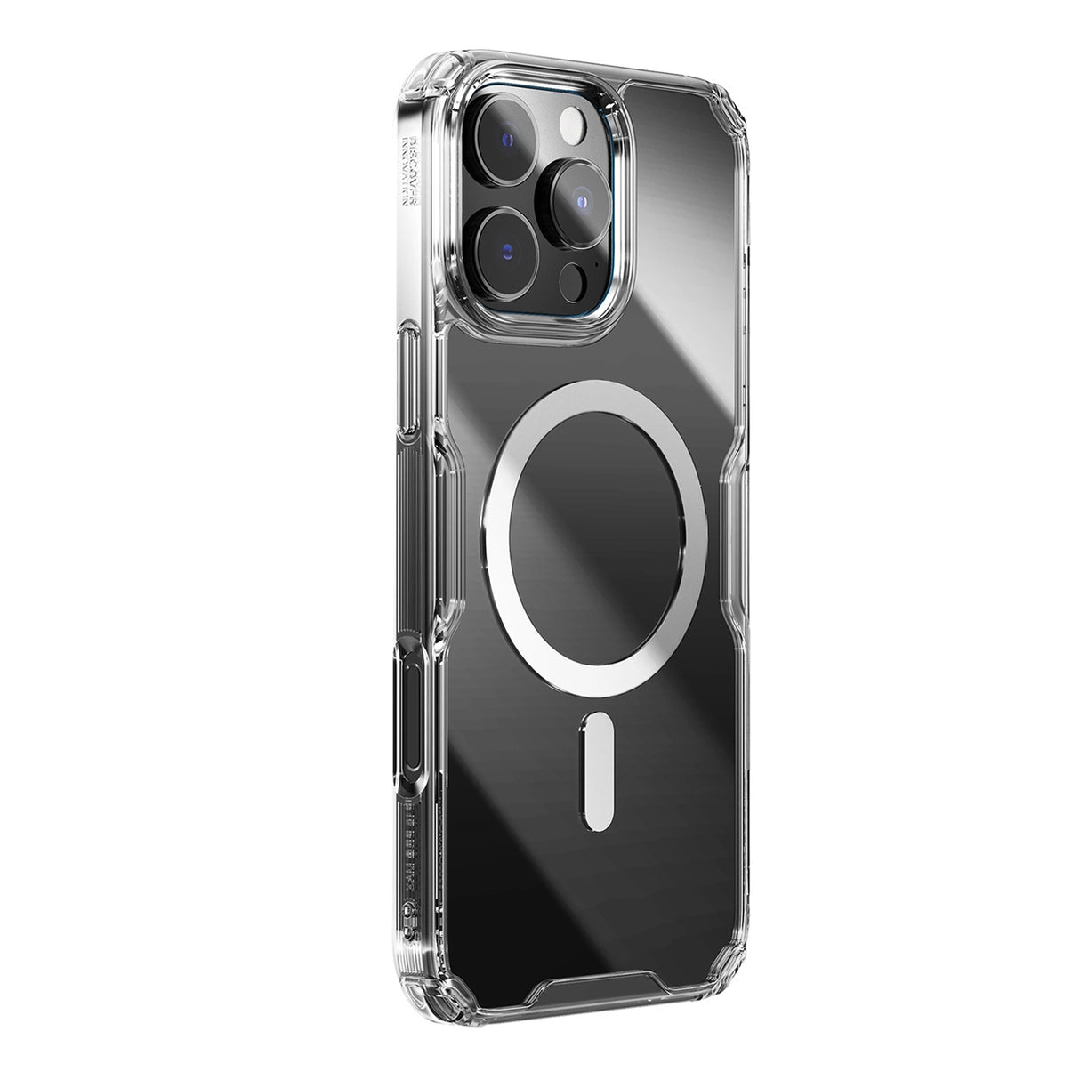 Nillkin Nature Pro Magnetic Case med MagSafe til iPhone 16 Pro - Transparent & Hvid