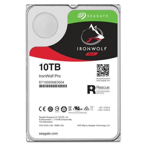 Seagate IronWolf Pro ST10000NT001 harddisk 10 TB 7200 rpm 256 MB 3.5" Serial ATA III