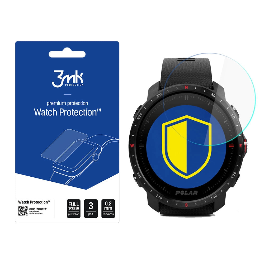 3mk Watch ProtectionTM v. FlexibleGlass hybridglas på Polar Grit X Pro