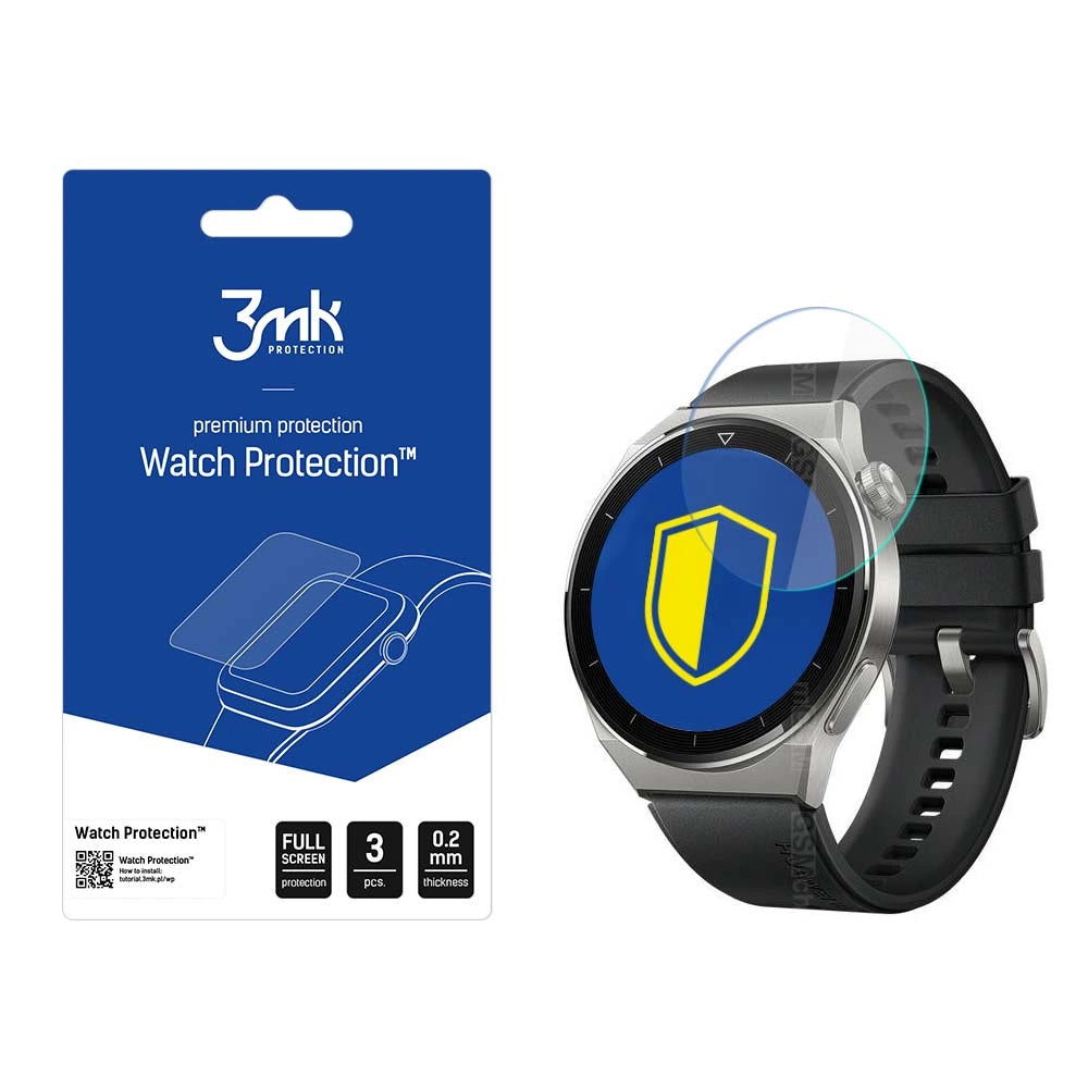 3mk Watch ProtectionTM v. FlexibleGlass hybridglas på Huawei Watch GT 3 Pro 46 mm