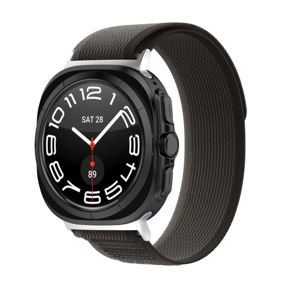 Tech-Protect Nylon Strap til Samsung Galaxy Watch Ultra (47mm) - sort/orange