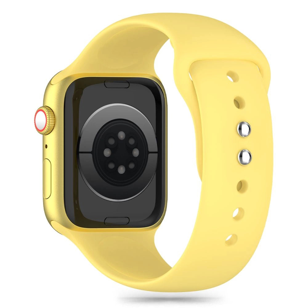 Tech-Protect Silicone Strap til Apple Watch 4 / 5 / 6 / 7 / 8 / 9 / SE / Ultra 1 / 2 (42 / 44 / 45 / 49 mm) - Gul