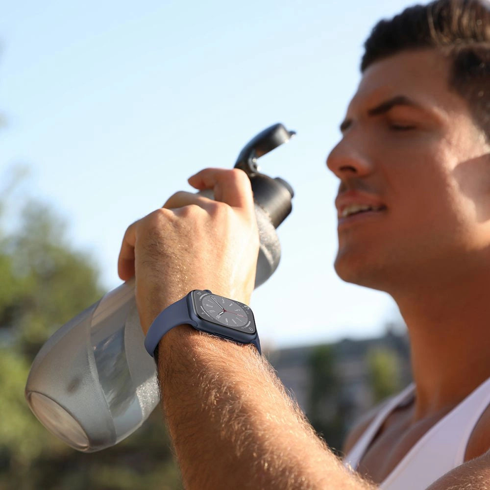 Tech-Protect Silicone Strap til Apple Watch 4 / 5 / 6 / 7 / 8 / 9 / SE / Ultra 1 / 2 (42 / 44 / 45 / 49 mm) - Gul