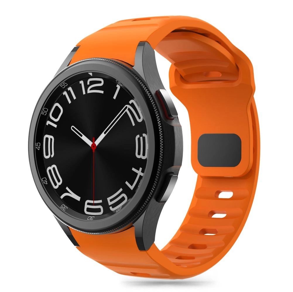 Tech-Protect Silicone Line Strap til Samsung Galaxy Watch 4 / 5 / 5 Pro / 6 / 7 / FE - Orange