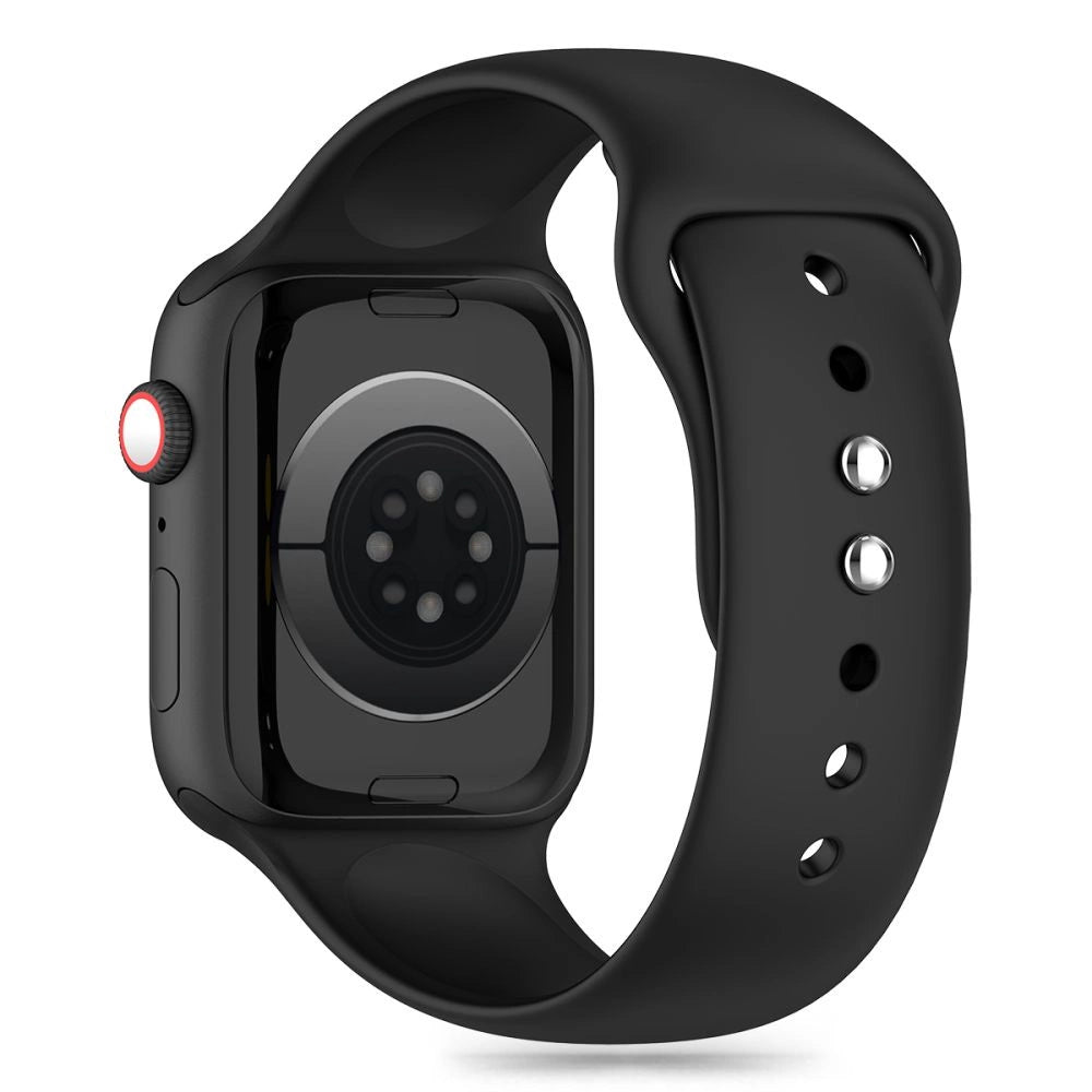 Tech-Protect Silicone Strap til Apple Watch 4 / 5 / 6 / 7 / 8 / 9 / SE / Ultra 1 / 2 (42 / 44 / 45 / 49 mm) - sort