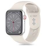 Tech-Protect Silicone Strap til Apple Watch 4 / 5 / 6 / 7 / 8 / 9 / SE / Ultra 1 / 2 (42 / 44 / 45 / 49 mm) - Beige