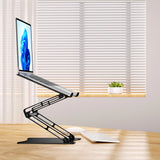 Wozinsky WRS-CPY75DSB Aluminium Laptop og Tablet Stand + Gratis Smartphone Stand - sort