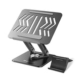 Laptop stativ Wozinsky WRS-CPY84SB 360 aluminium + Free! smartphone stativ - sort