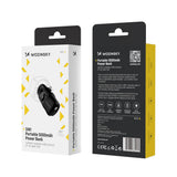 Wozinsky WF16-YLS 5000mAh 15W Lightning Mini Power Bank med indbygget USB-C-kabel og Apple Watch-oplader - sort