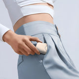 Wozinsky WF16-YLS 5000mAh 15W Lightning Mini Power Bank med indbygget USB-C-kabel og Apple Watch-oplader - Beige