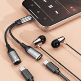 Dudao L13C+ 2in1 USB-C-adapter - Grå