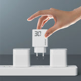 GaN Dudao A30EUT 30W USB-A / USB-C Wall Charger + USB-C - USB-C Cable - Hvid