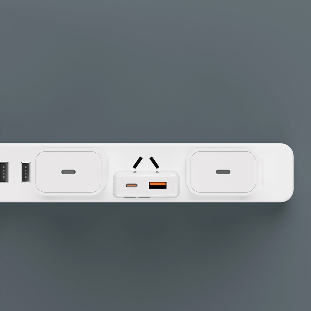 GaN Dudao A30EUT 30W USB-A / USB-C Wall Charger + USB-C - USB-C Cable - Hvid