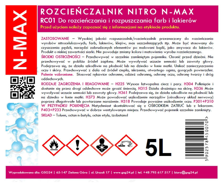NITRO RC-01 N-MAX 5L fortynningsmiddel