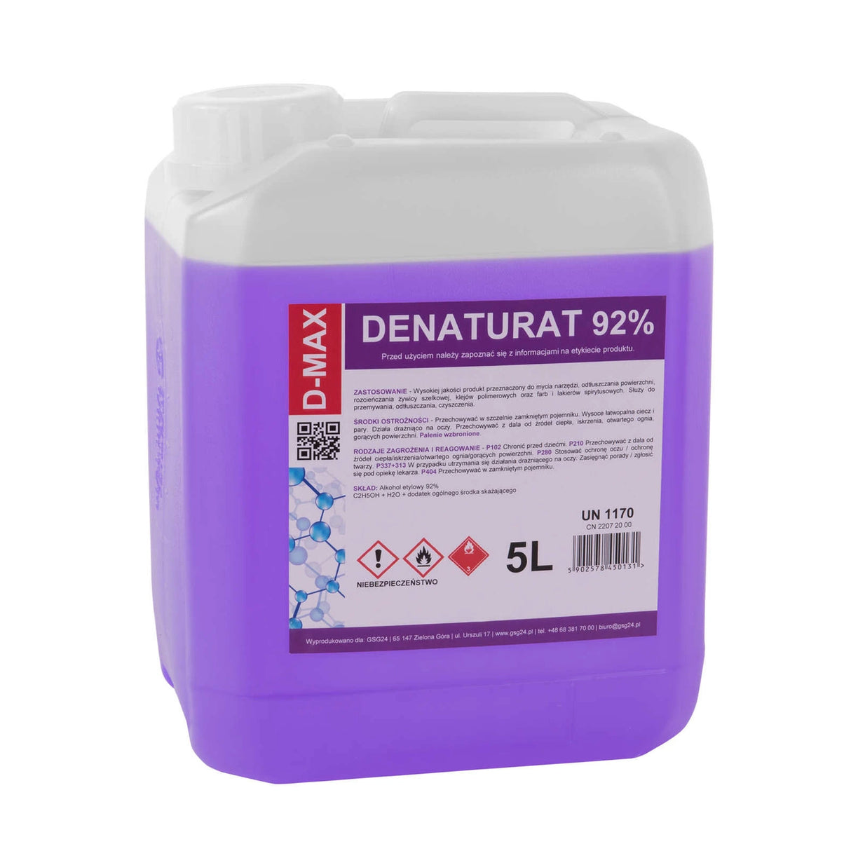 Denatureret alkohol D-MAX 5L