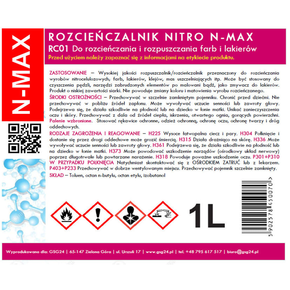 NITRO RC-01 N-MAX 1L fortynningsmiddel