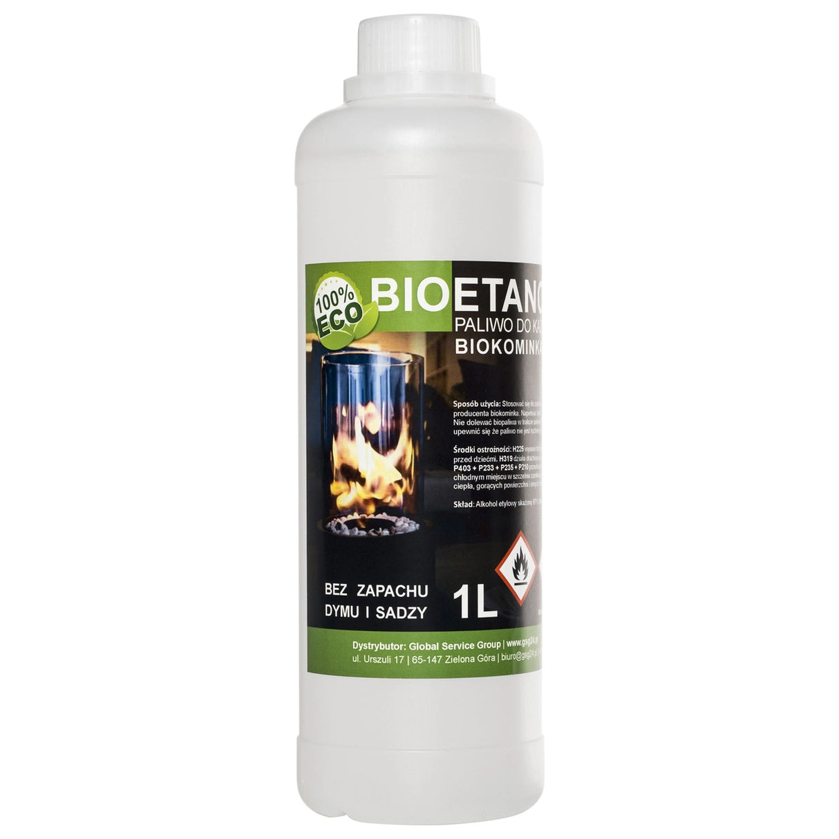 Bioalkohol bioethanol BIO-brændstof til biofireplace 1L