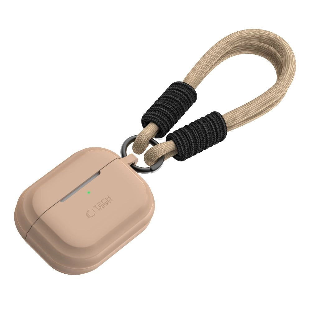 Tech-Protect Silicone Rope Case til Apple AirPods Pro 1/2 - Lysbrun