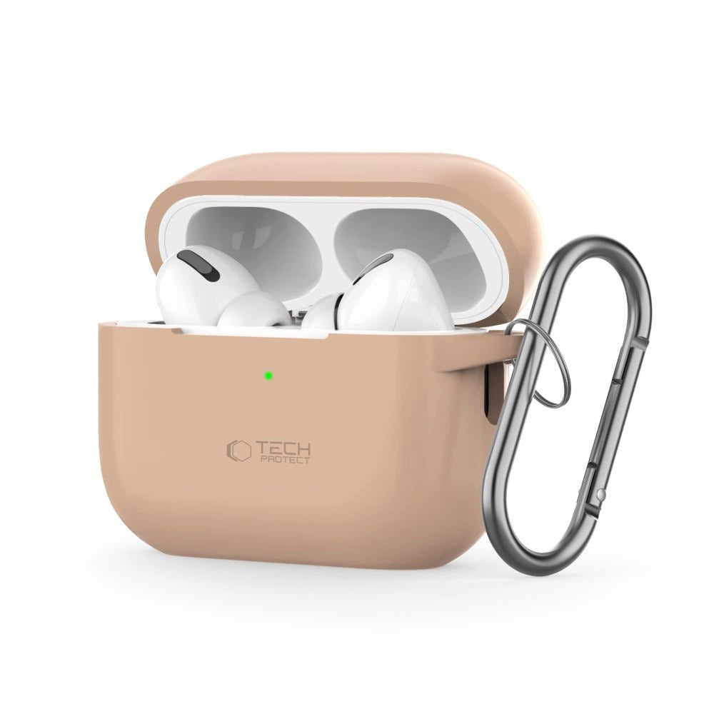 Tech-Protect Silicone Hook Case til Apple AirPods Pro 1 / 2 - Beige