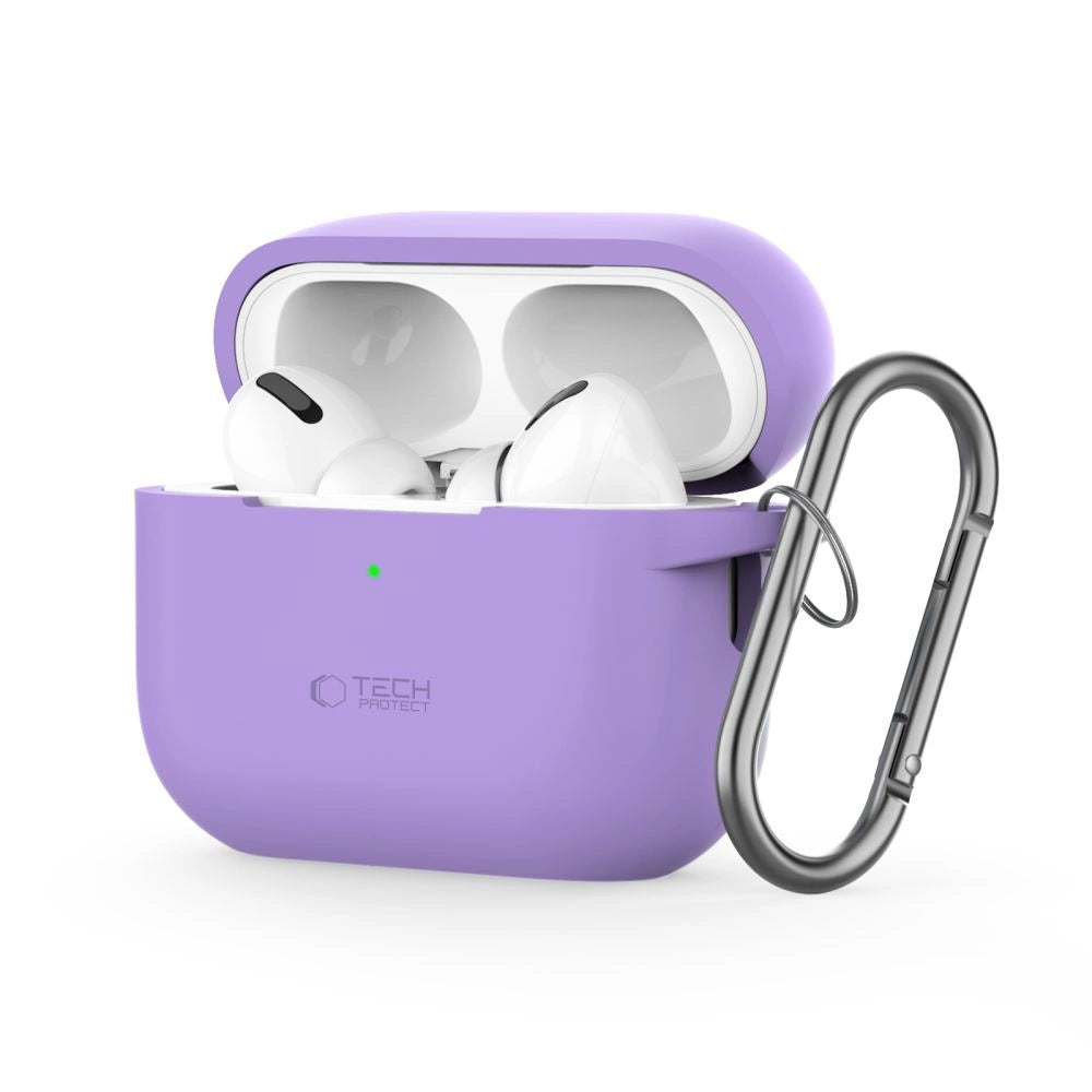 Tech-Protect Silicone Hook Case til Apple AirPods Pro 1 / 2 - lilla