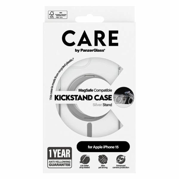 CARE af PanzerGlass Kickstand Case MagSafe til iPhone 15 - sølv