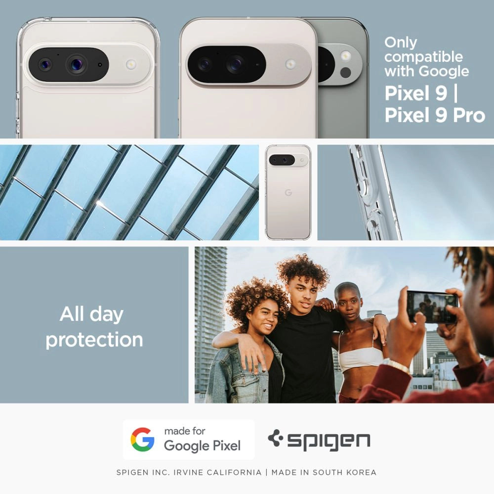 Spigen Ultra Hybrid Case til Google Pixel 9 / 9 Pro - Gennemsigtig
